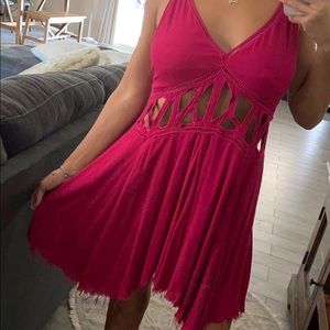 FREE PEOPLE PINK MINI DRESS